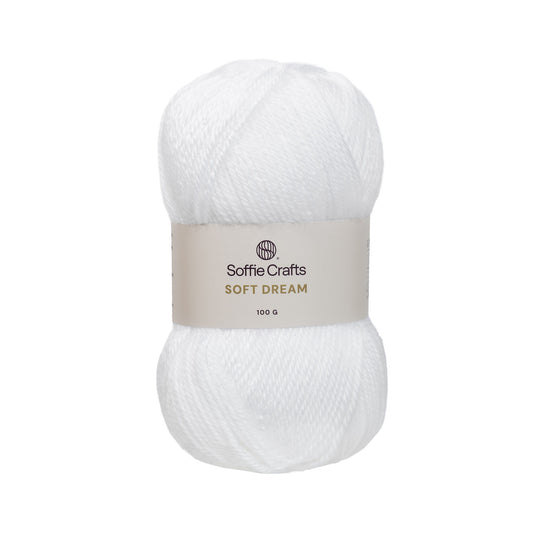 Soft dream /Soffie Crafts/ 100g #00001 "Balts"