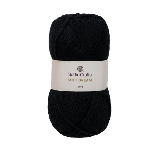 Soft dream /Soffie Crafts/ 100g #00014 "Melns"