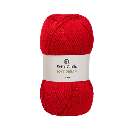 Soft dream /Soffie Crafts/ 100g #09925 "Spilgti sarkans"