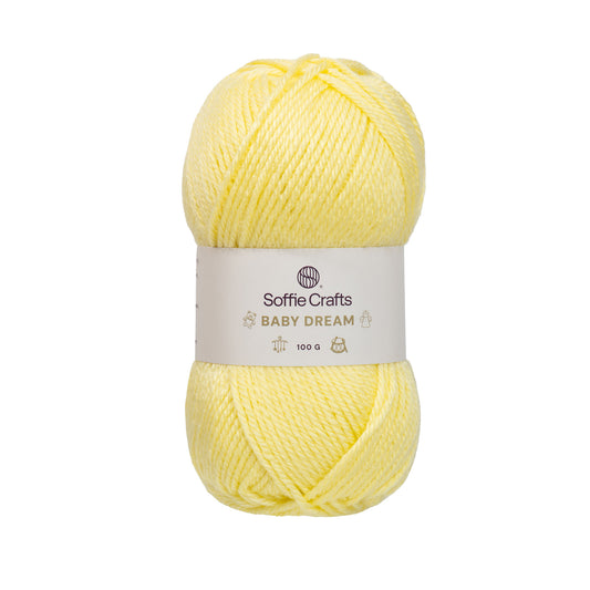 Baby dream /Soffie Crafts/ 100g #00002 "Gaiši dzeltens"