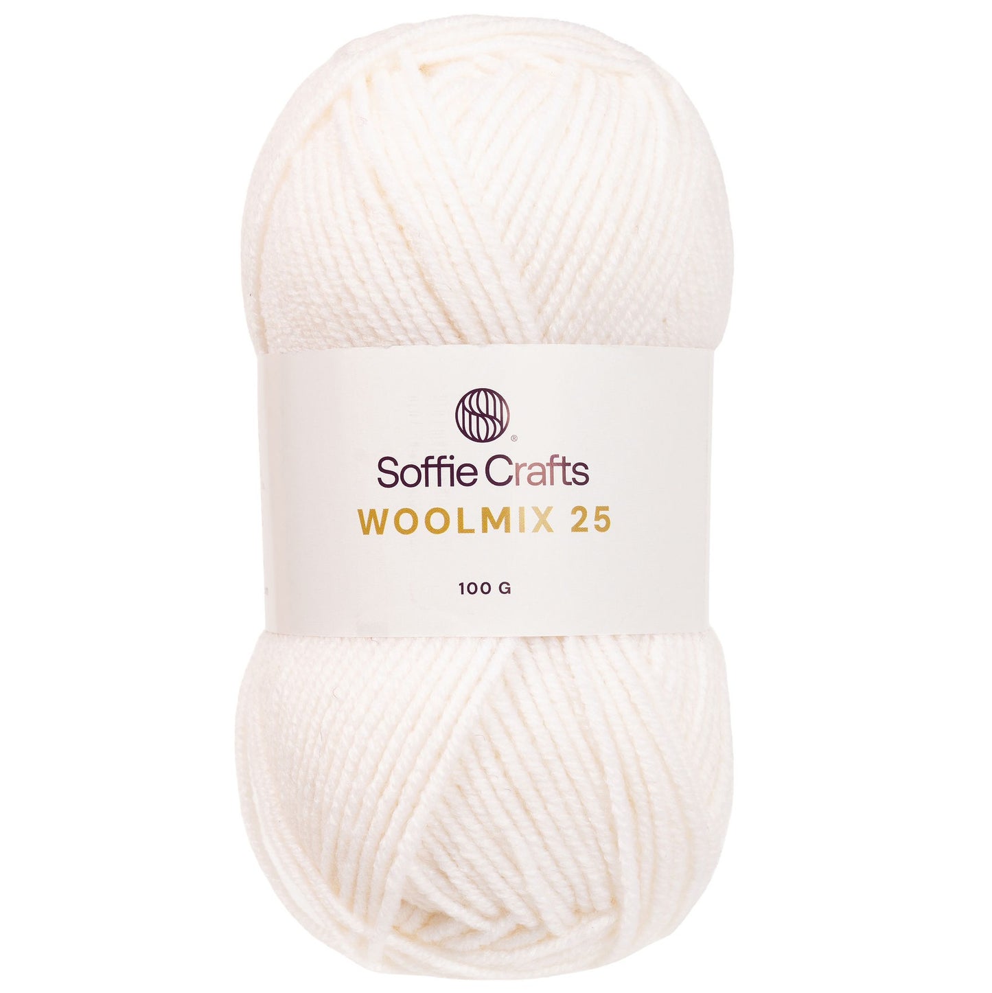 Woolmix 25 /Soffie Crafts/ 100g #100 "Valge"