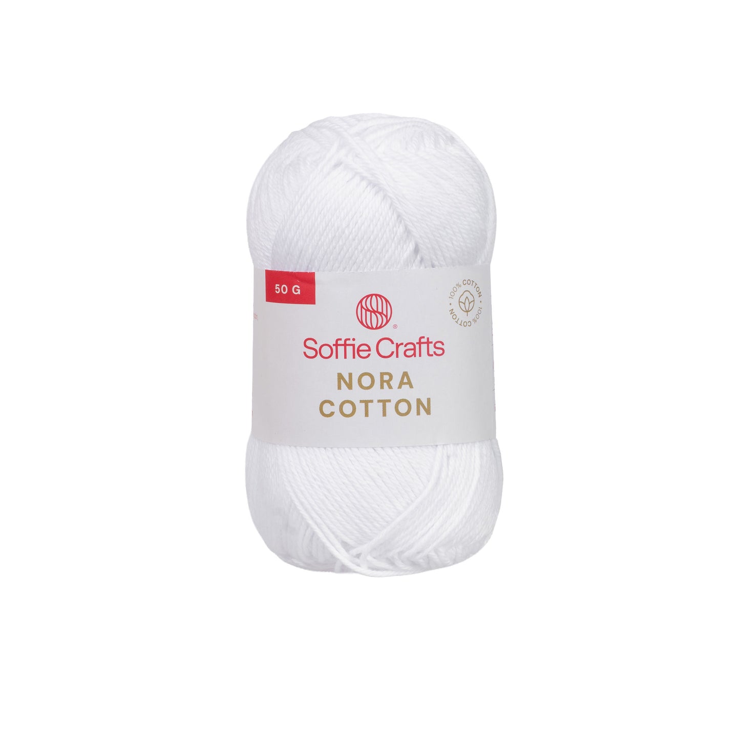 Nora Cotton /Soffie Crafts/ 50g #001 "Balts"