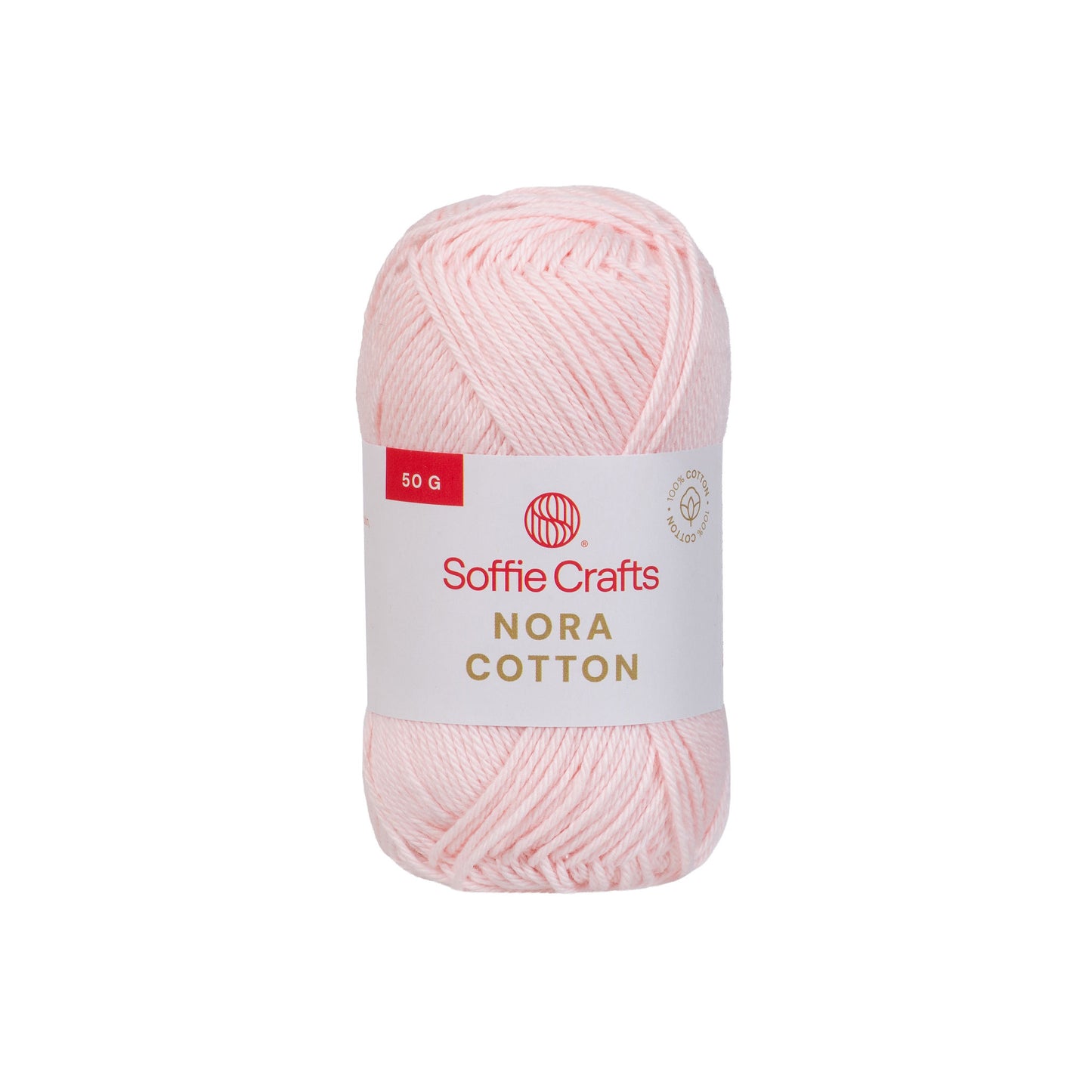 Nora Cotton /Soffie Crafts/ 50g #005 "Gaiši rozā"