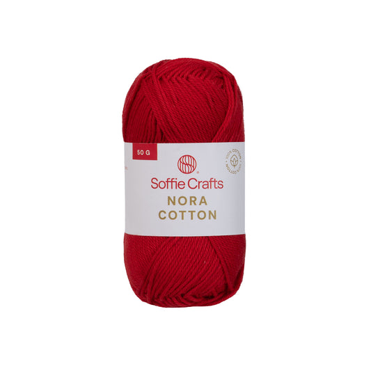 Nora Cotton /Soffie Crafts/ 50g #009 "Punane"
