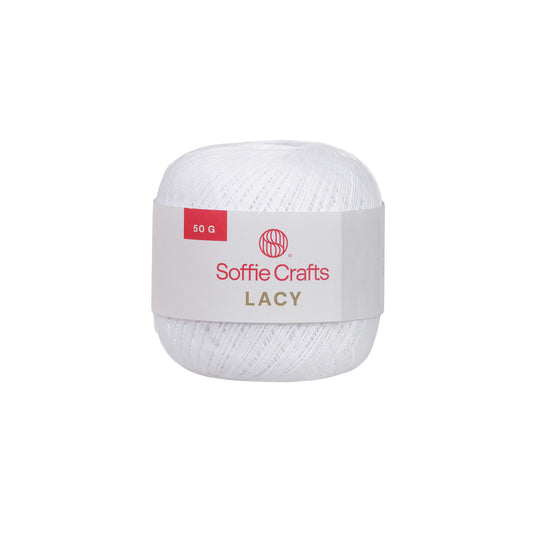 Lacy /Soffie Crafts/ 50g / No.10 #00001 "White"