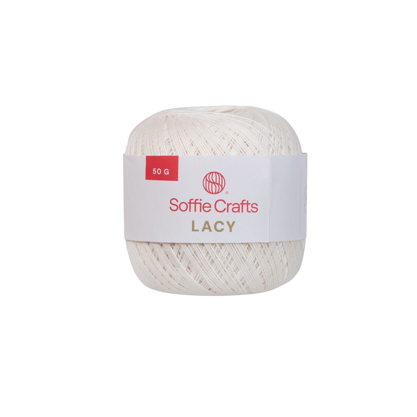 Lacy /Soffie Crafts/ 50g / No.10 #00002 "Natural white"
