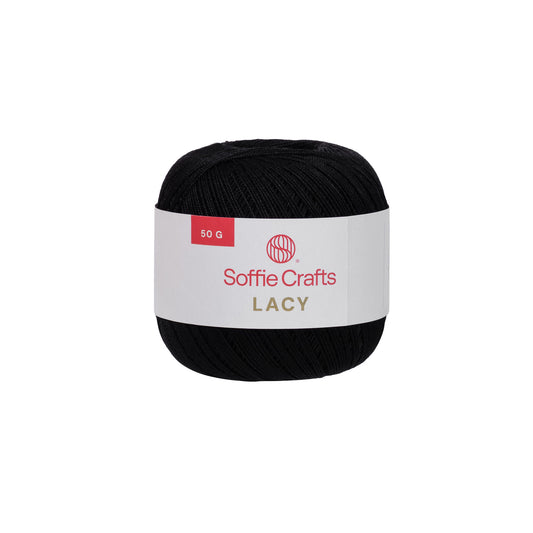 Lacy /Soffie Crafts/ 50g / No.10 #00003 "Black"
