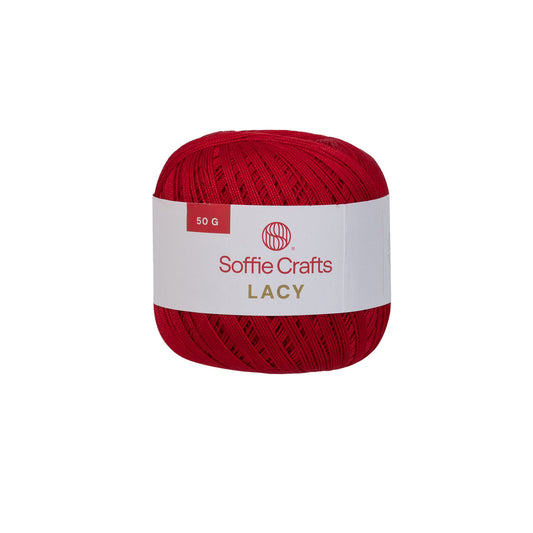 Lacy /Soffie Crafts/ 50g / No.10 #00011 "Red"