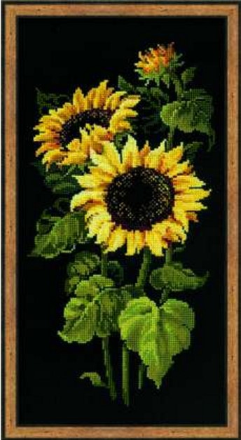 Saulespuķes - izšūšanas komplekts /RIOLIS/ 25 x 50 cm