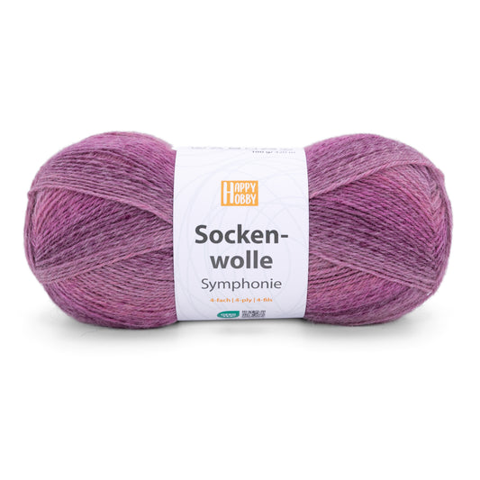 Socken-wolle Symfonie /Happy Hobby/ 4-diegu zeķu dzija 100g #04