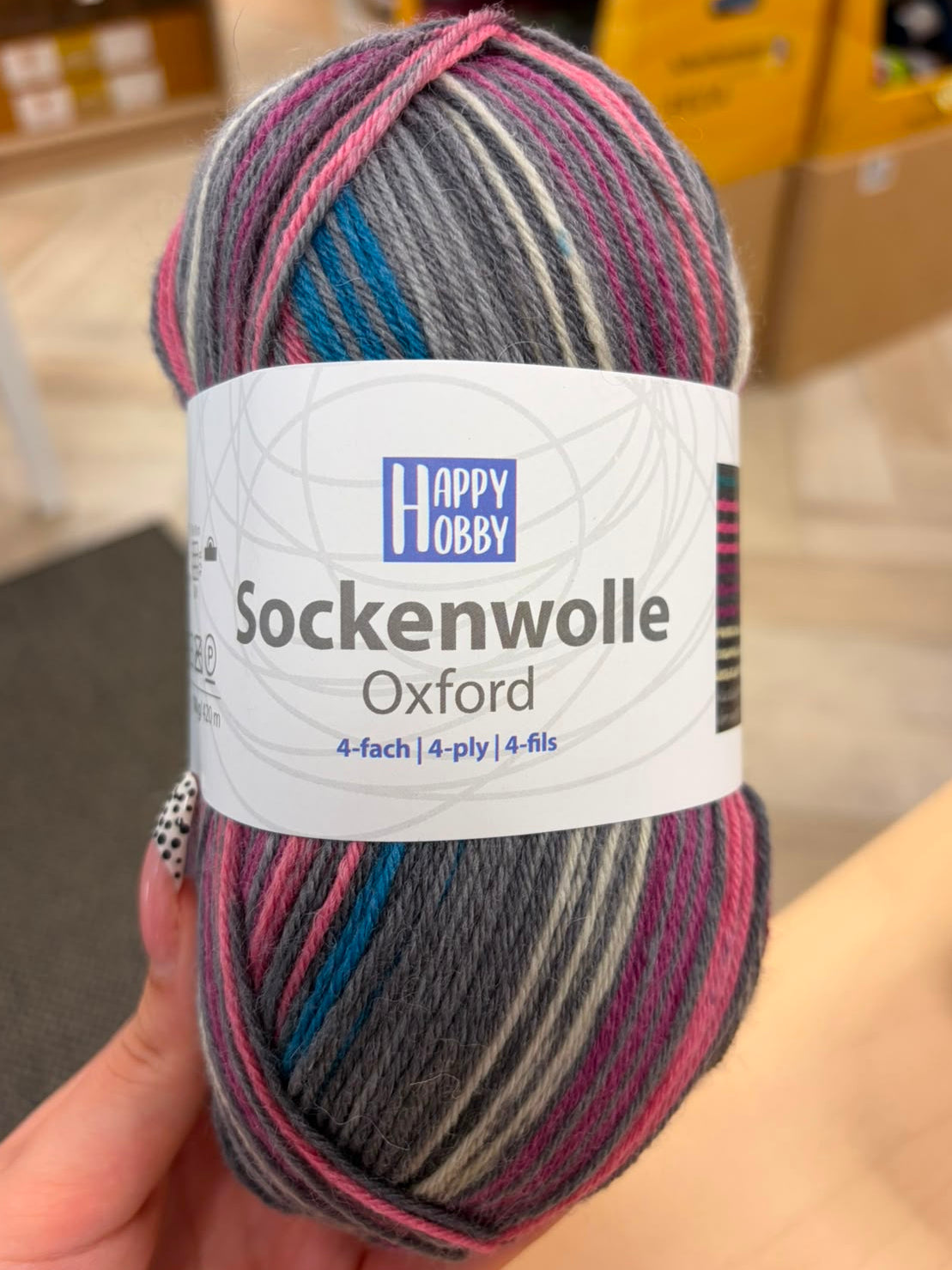 Sockenwolle Oxford /Happy Hobby/ 4-diegu zeķu dzija 100g #05