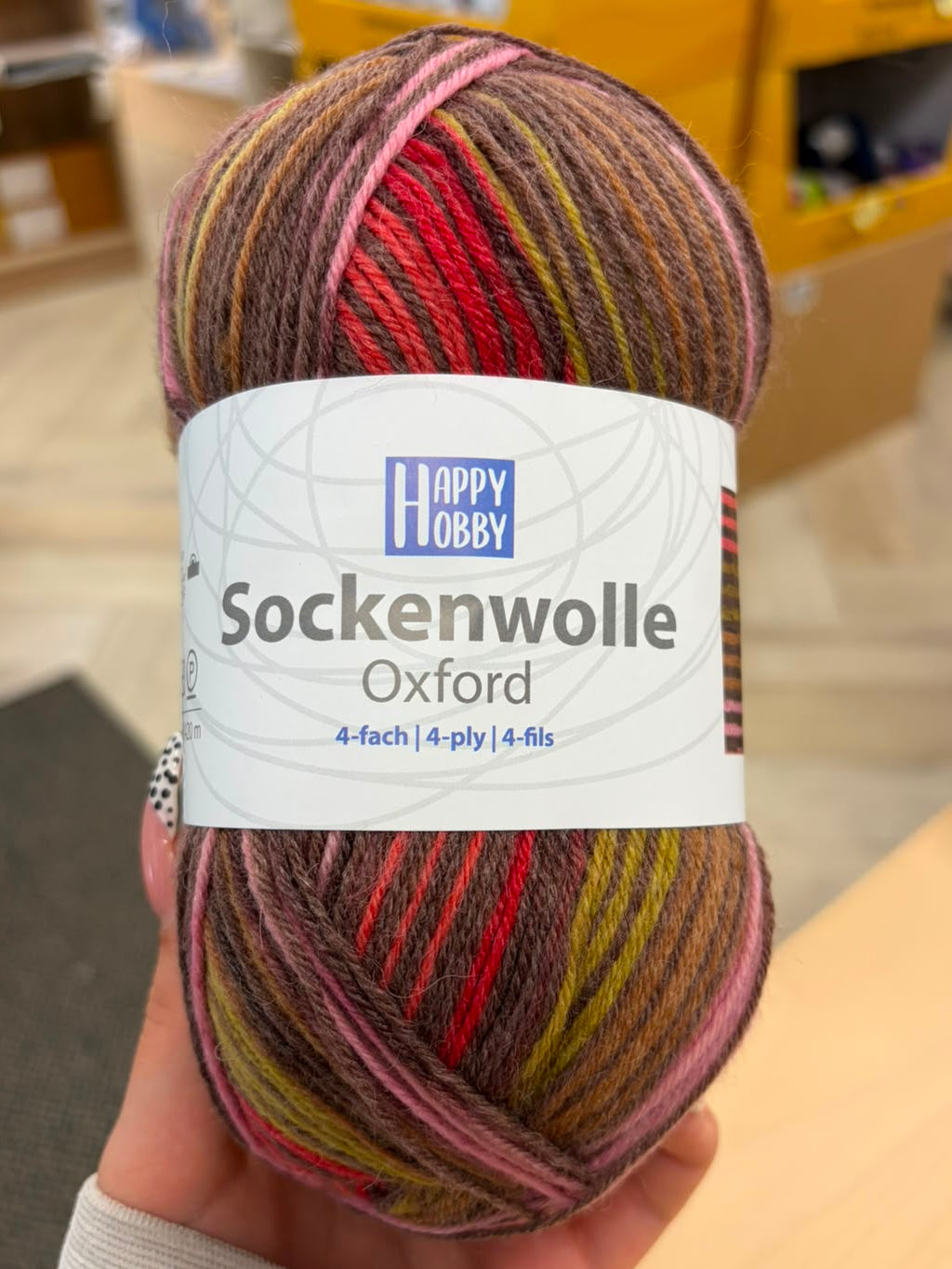 Sockenwolle Oxford /Happy Hobby/ 4-diegu zeķu dzija 100g #01
