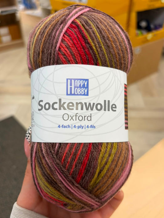 Sockenwolle Oxford /Happy Hobby/ 4-diegu zeķu dzija 100g #01