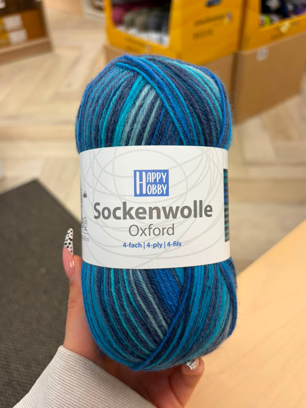 Sockenwolle Oxford /Happy Hobby/ 4-diegu zeķu dzija 100g #04