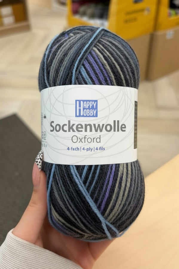 Sockenwolle Oxford /Happy Hobby/ 4-diegu zeķu dzija 100g #02
