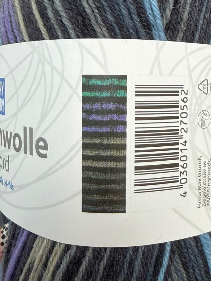 Sockenwolle Oxford /Happy Hobby/ 4-diegu zeķu dzija 100g #02