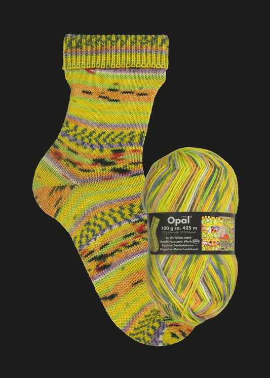 OPAL 4-diegu Hundertwasser I kolekcija 100g #1431 "Negatīvā vīriešu māja"