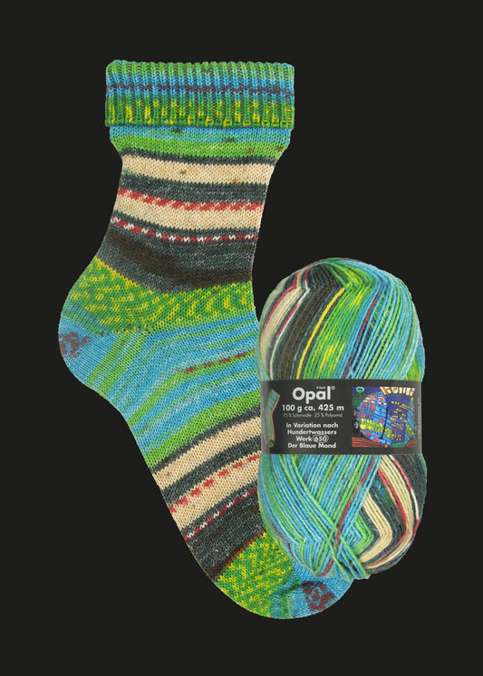OPAL 4-diegu Hundertwasser I kolekcija 100g #1432 "Zilais mēness"