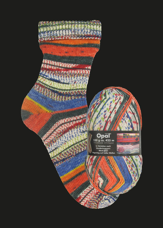 OPAL 4-diegu Hundertwasser I kolekcija 100g #1435 "Lietaina diena uz mīlestības viļņiem"