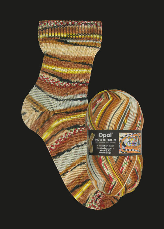 OPAL 4-diegu Hundertwasser I kolekcija 100g #1436 "Jūras čūska"