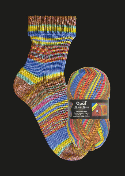 OPAL 4-diegu Hundertwasser II kolekcija 100g #2100 "Spirālveida saule un mēness māja"