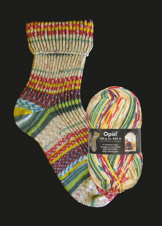 OPAL 4-diegu Hundertwasser II kolekcija 100g #2104 "Ziemas bilde-Polips-Ziemas gars"