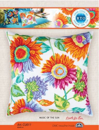 Pillow cover "Music of the Sun II" - embroidery kit /RTO/ 40 x 40 cm