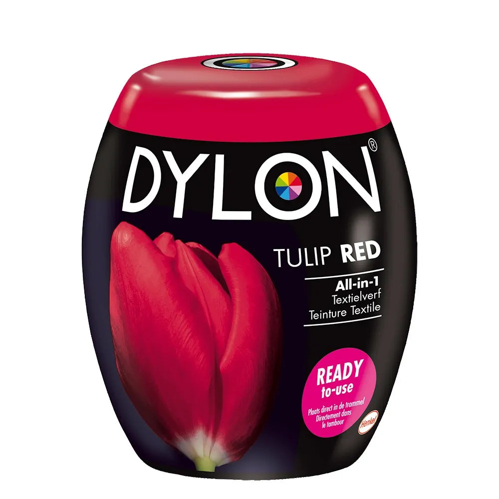 Värv tekstiilile DYLON PODS /pesumasinas värvimiseks/ Tulipunane