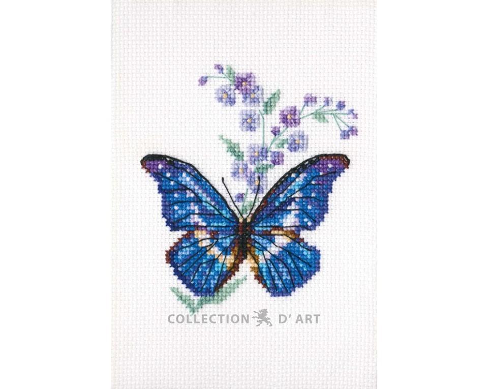 Polemonijs un tauriņš - izšūšanas komplekts /RTO/ 8,5x9,5 cm