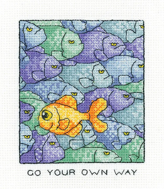 YOUR OWN WAY - izšūšanas komplekts /Heritage Crafts/  9 x 11.5 cm