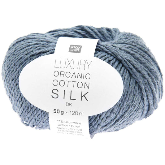 Luxury Organic Cotton Silk dk /Rico Design/ 50g #007 "Blue"