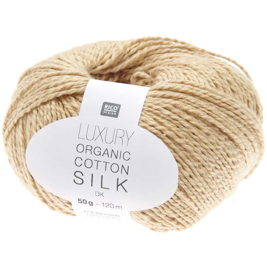 Luxury Organic Cotton Silk dk /Rico Design/ 50g #002 "Sand"