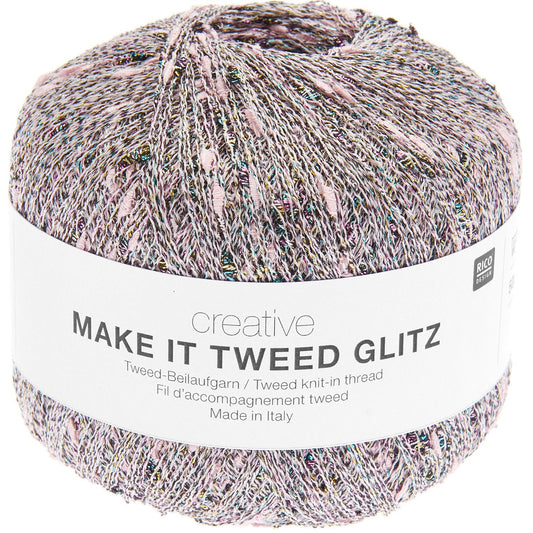 Make It Tweed GLITZ /Rico Design Creative/ 50g #003 Rozā