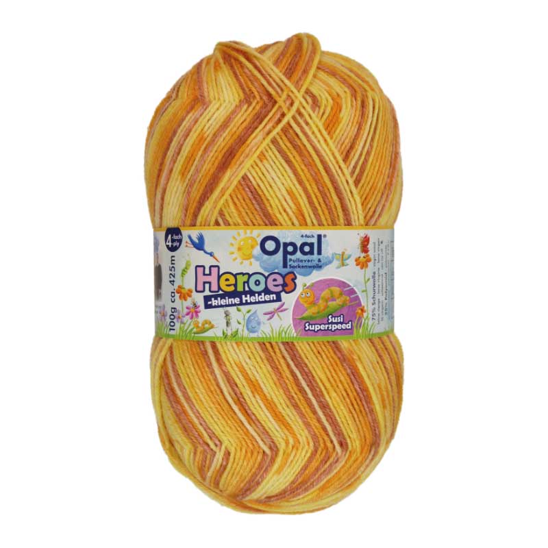 OPAL 4-diegu HEROES - Kleine HELDEN 100g #11544 "Sūzija Superātrā" IEROBEŽOTS IZLAIDUMS!