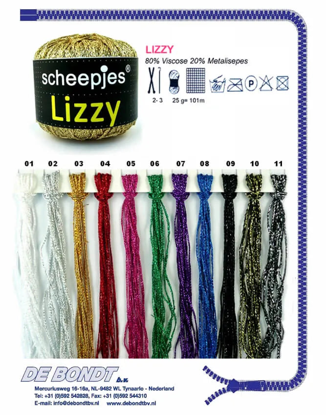 Lizzy /Scheepjes/ 25g #001 "Krēmīgi balts"