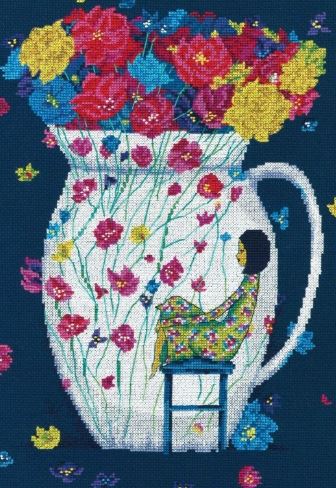 Pietrūkst ziedi - izšūšanas komplekts /RTO/ 24 x 34,5 cm