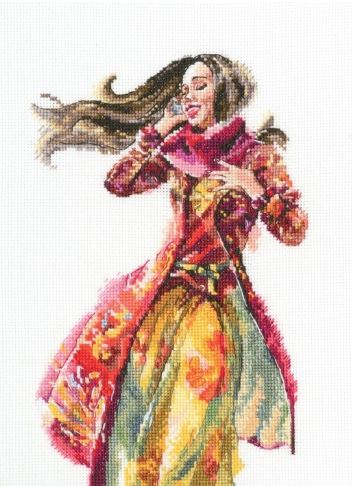Pavasaris ielās - izšūšanas komplekts /RTO/ 14 x 23 cm