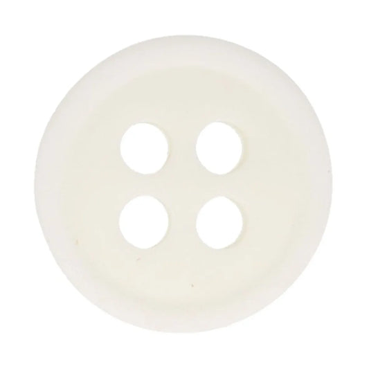 Baltas pogas Ø11mm 10 gab. /Milward/ 4 caurumi