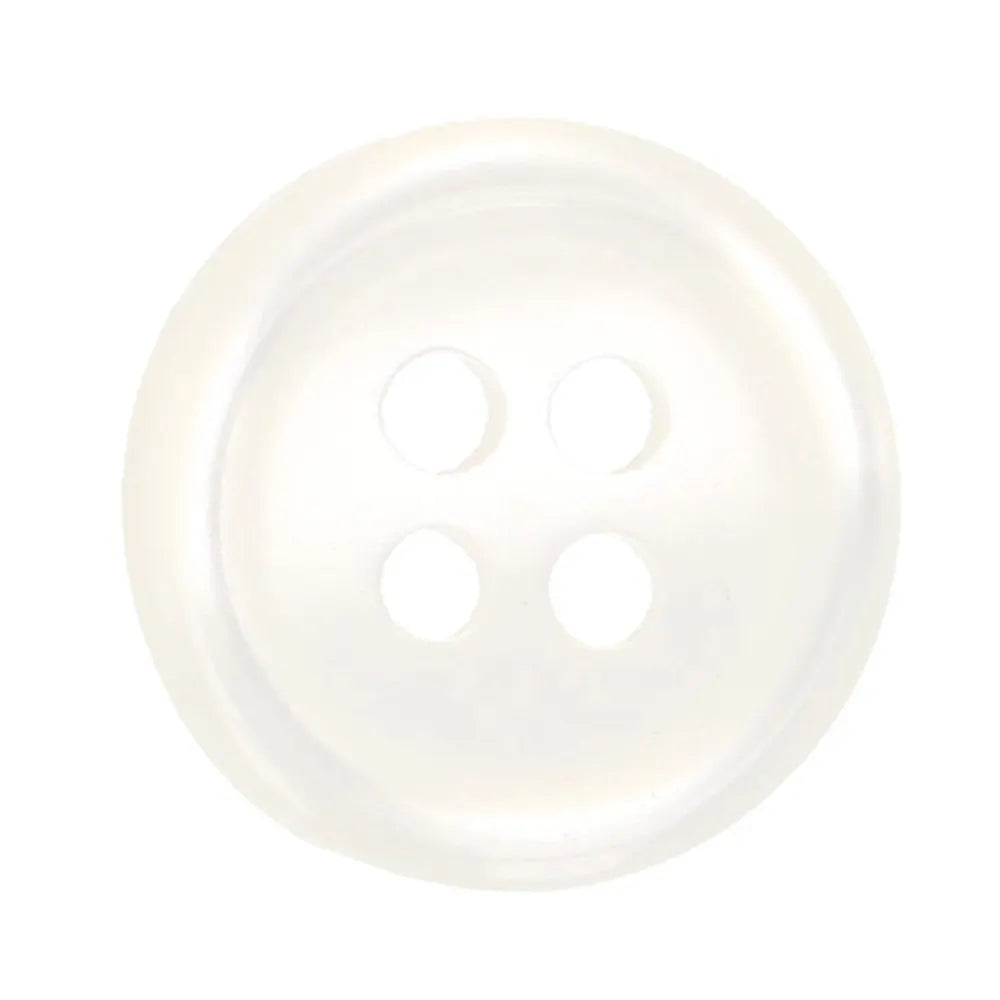 Baltas pogas Ø12mm 10 gab. /Milward/ 4 caurumi