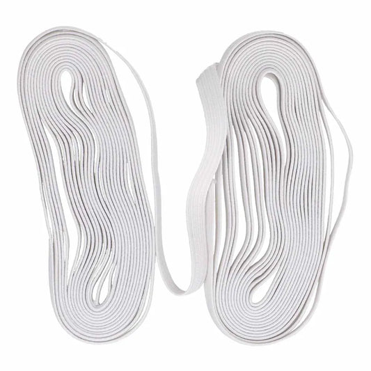 Braided rubber 6mm/ 5m - white
