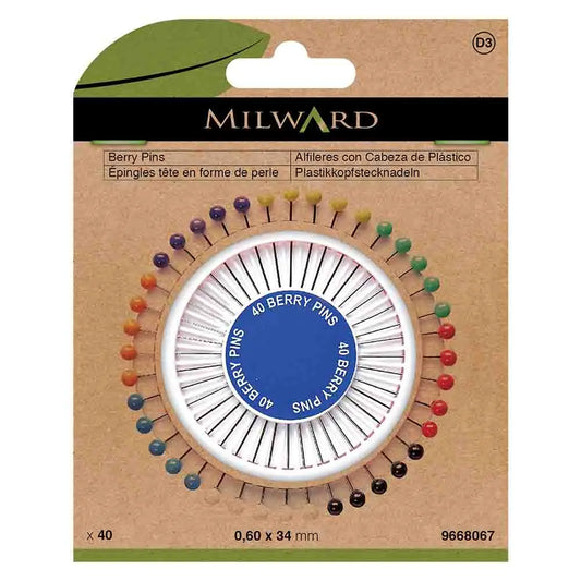 Round head push pins 40 pcs. 38x0.6mm /Milward