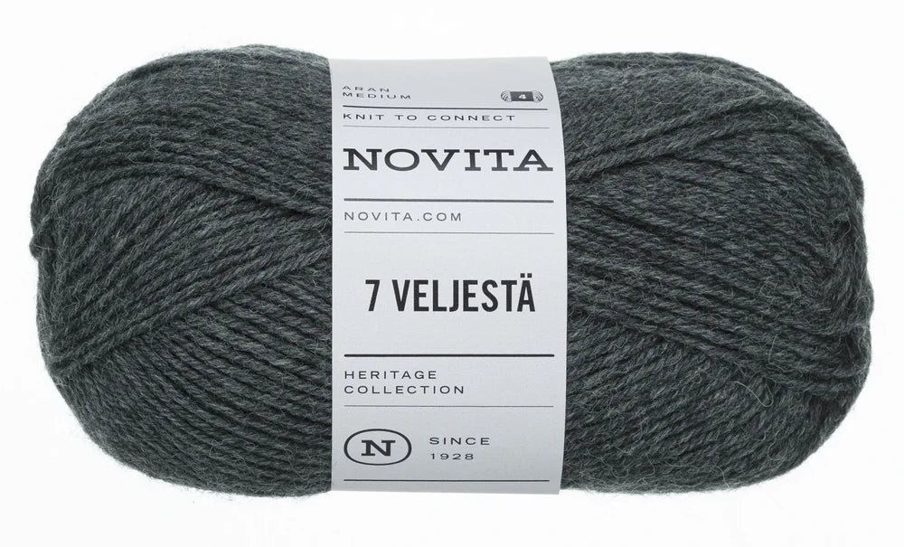 7 Brothers - 7 Veljestä /NOVITA/ 8-ply sock yarn 100g #044 "Graphite"