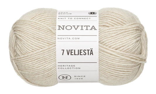 7 Brothers - 7 Veljestä /NOVITA/ 8-diegu biezuma zeķu dzija 100g #061 "Dabīgs lins"