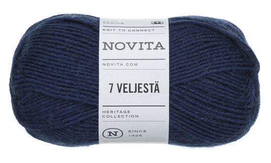 7 Brothers - 7 Veljestä /NOVITA/ 8-ply sock yarn 100g #170 "Fleet Blue"