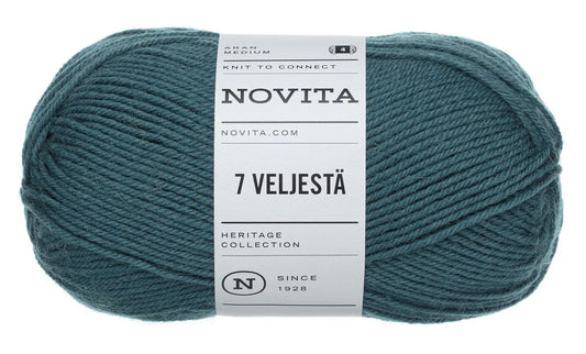 7 Brothers - 7 Veljestä /NOVITA/ 8-diegu biezuma zeķu dzija 100g #0185 "Lodes zaļš"