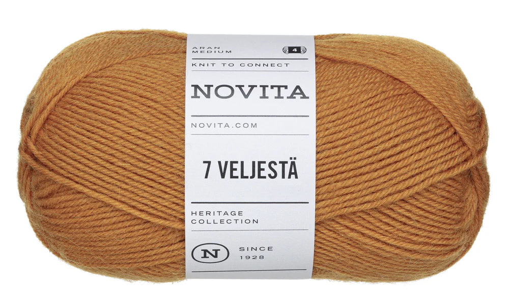 7 Brothers - 7 Veljestä /NOVITA/ 8-diegu biezuma zeķu dzija 100g #273 "Bērzlape"