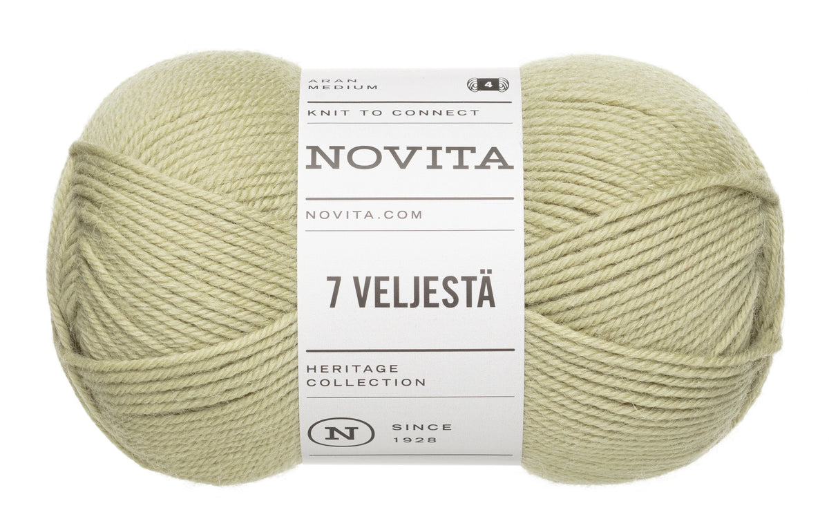 7 Brothers - 7 Veljestä /NOVITA/ 8-diegu biezuma zeķu dzija 100g #3161 "Pistācijas"