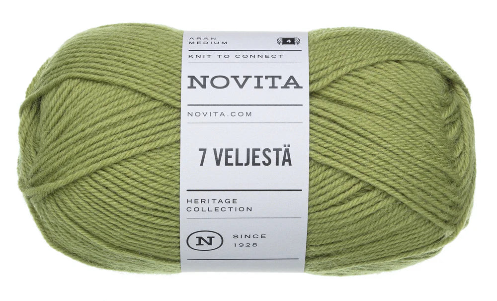 7 Brothers - 7 Veljestä /NOVITA/ 8-diegu biezuma zeķu dzija 100g #330 "Artišoks"