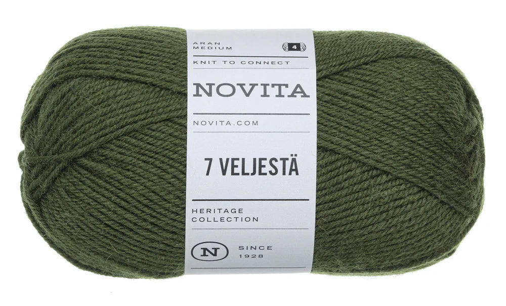 7 Brothers - 7 Veljestä /NOVITA/ 8-diegu biezuma zeķu dzija 100g #391 "Egļu mežs"
