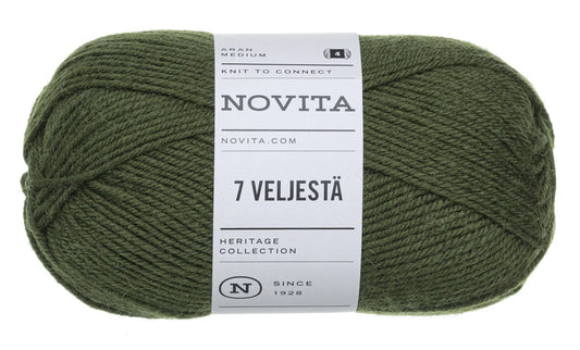 7 Brothers - 7 Veljestä /NOVITA/ 8-diegu biezuma zeķu dzija 100g #391 "Egļu mežs"